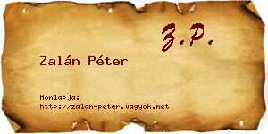 Zalán Péter névjegykártya